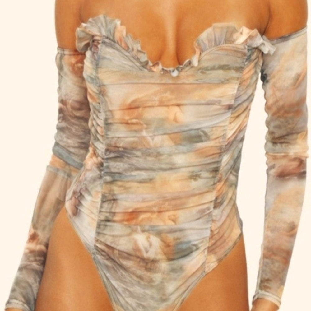 Renaissance bodysuit mesh  size 8The front side has a nude lining and the back